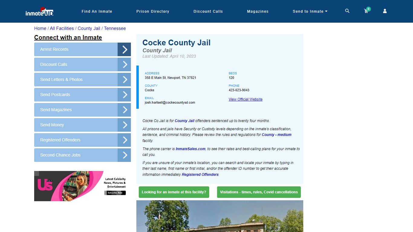 Cocke County Jail - Inmate Locator - Newport, TN